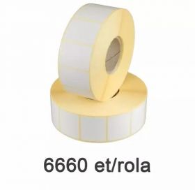 Role etichete semilucioase ZINTA 50x20mm, 6660 et./rola