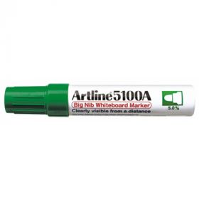 Marker pentru tabla de scris ARTLINE 5100A, corp metalic, varf rotund 5.0mm - verde