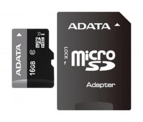 Micro Secure Digital Card ADATA 16Gb, AUSDH16GUICL10-RA1, Clasa 10, cu adaptor SD (pentru telefon)