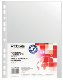 Folie protectie pentru documente A4, 30 microni, 100 folii/set, Office Products - transparenta