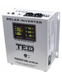 Invertor solar de la 48V la 230V 7200VA/5000W MPPT unda sinusoidala TED000316