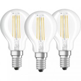 Set 3 x Bec LED OSRAM LED Value, E14, P45, 4W (40W), 4000K, non-dimabil, 470 lm