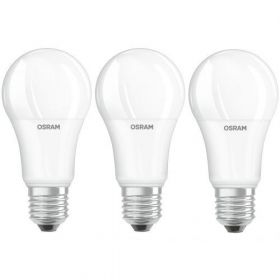 Set 3 becuri LED Osram, A75, E27, 10W (75W), 1055 lm, mat, lumina neutra (4000K) 
