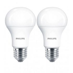 Pachet 2 becuri LED Philips, EyeComfort, E27, 10W (75W), 1055 lm, lumina rece (4000K)