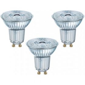Set 3 becuri LED Osram Base Par16 50, GU10, 4.3W (50W), 350 lm, temperatura lumina (4000K) 