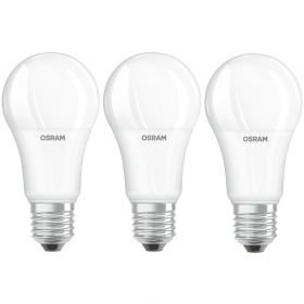 Set 3 becuri LED Osram Base Classic A100, E27, 13W (100W), 1521 lm, lumina calda (2700K)