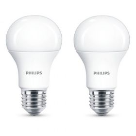 Pachet 2 becuri LED Philips A60, EyeComfort, E27, 13W (100W), 1521 lm, lumina alba calda (2700K) 
