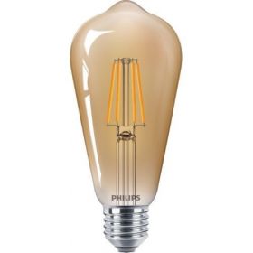 Bec LED Philips 4W (35W) ST64 E27 825 GOLD NDSRT4, alb cald, temperatura culoare 2500K, 400 lumeni, 220-240V, durata de viata 15.000  ore, clasa energetica A++