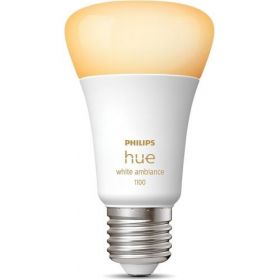 Bec LED inteligent Philips Hue, Bluetooth, Zigbee, A60, E27, 8W (75W), 800 lm, lumina alba (2200-6500K)