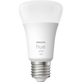 Bec LED inteligent Philips Hue, Bluetooth, Zigbee, A60, E27, 9.5W (75W), 1055 lm, lumina alba calda (2700K)