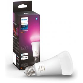 Bec LED Philips HUE alb color 13.5W(100W) E27,2000-6500K+16 mil culori, 1600lm