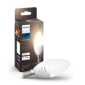 ec Smart LED PHILIPS Hue, Bluetooth, ZigBee, E14, B39, 5.5W (40W), 2700 K, dimabil, 470 lm