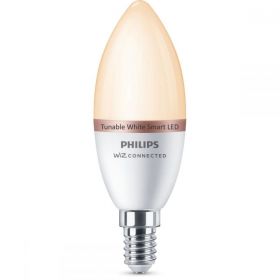 Bec LED inteligent Philips, lumanare, Wi-Fi, Bluetooth, C37, E14, 4.9W (40W), 470 lm, temperatura lumina reglabila (2700-6500K)