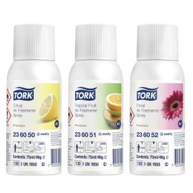 Spray odorizant, pachet mixt Tork A1, 75 ml,  3K doze, Transparent