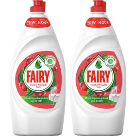 Pachet Detergent de vase Fairy Pomegranate, 2x875 ml
