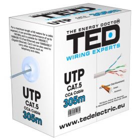 Cablu UTP cat.5e CCA 0.50 mm TED Wire Expert TED002488