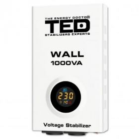 Stabilizator tensiune 1000VA 600W AVR WALL, TED