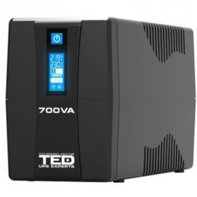 UPS 700VA/400W LCD Line Interactive AVR 2 schuko USB Management TED Electric