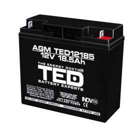 Acumulator stationar AGM VRLA 12V 18,5A dimensiuni 181mm x 76mm x h 167mm F3 TED Battery Expert Holland