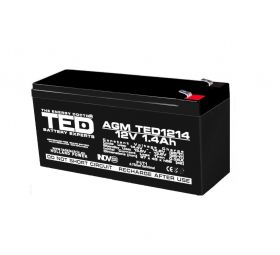 Acumulator stationar AGM VRLA 12V 1,4A dimensiuni 97mm x 47mm x h 50mm TED Battery Expert Holland