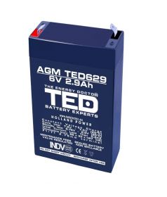 Acumulator stationar AGM VRLA 6V 2,9A dimensiuni 65mm x 33mm x h 99mm TED Battery Expert Holland