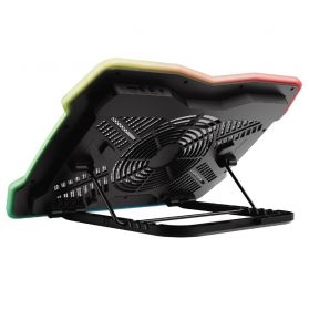 Stand racire Laptop Trust GXT 1126 Aura Multicolour-illuminated Laptop Cooling Stand  Specifications General Max. laptop size  17 " Max. weight  10 kg Max. lift height  20 cm Fan included  200mm Height of main product (in mm)  26 mm Width of main product
