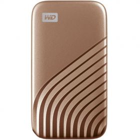WD External SSD, 1TB, My Passport, 2,5", Read/Write speed: 1050/1000 MB/s, USB-C connector, Gold